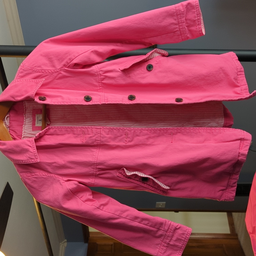 Lands End Girls Pink Coat, Size Small